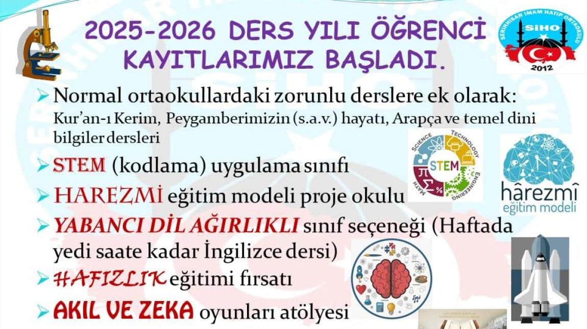YENİ DÖNEM KAYITLARIMIZ BAŞLADI.